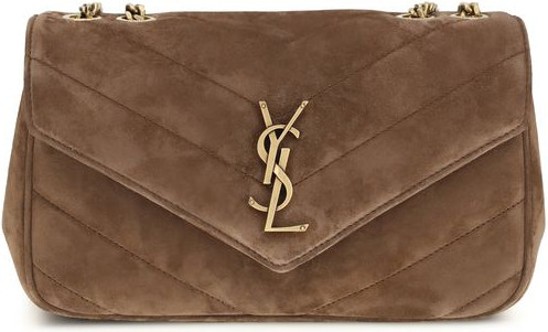 Сумка на плечо Saint Laurent из коричневой телячьей кожи Bos Taurus
