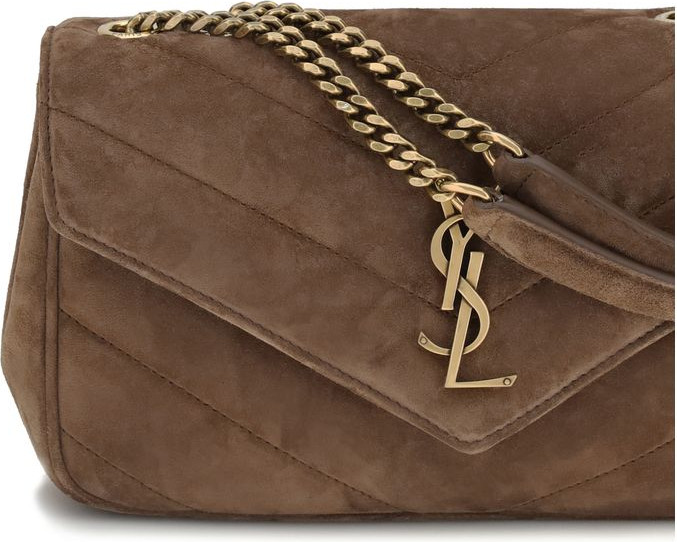 Сумка на плечо Saint Laurent из коричневой телячьей кожи Bos Taurus