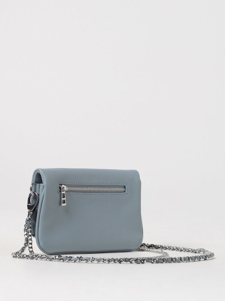 Blue Leather Clutch Bag Zadig & Voltaire