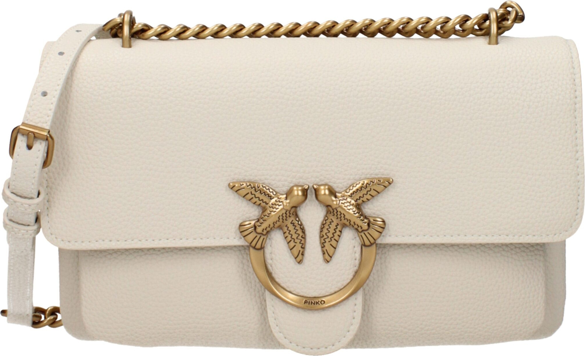 Beige Leather Crossbody Bag