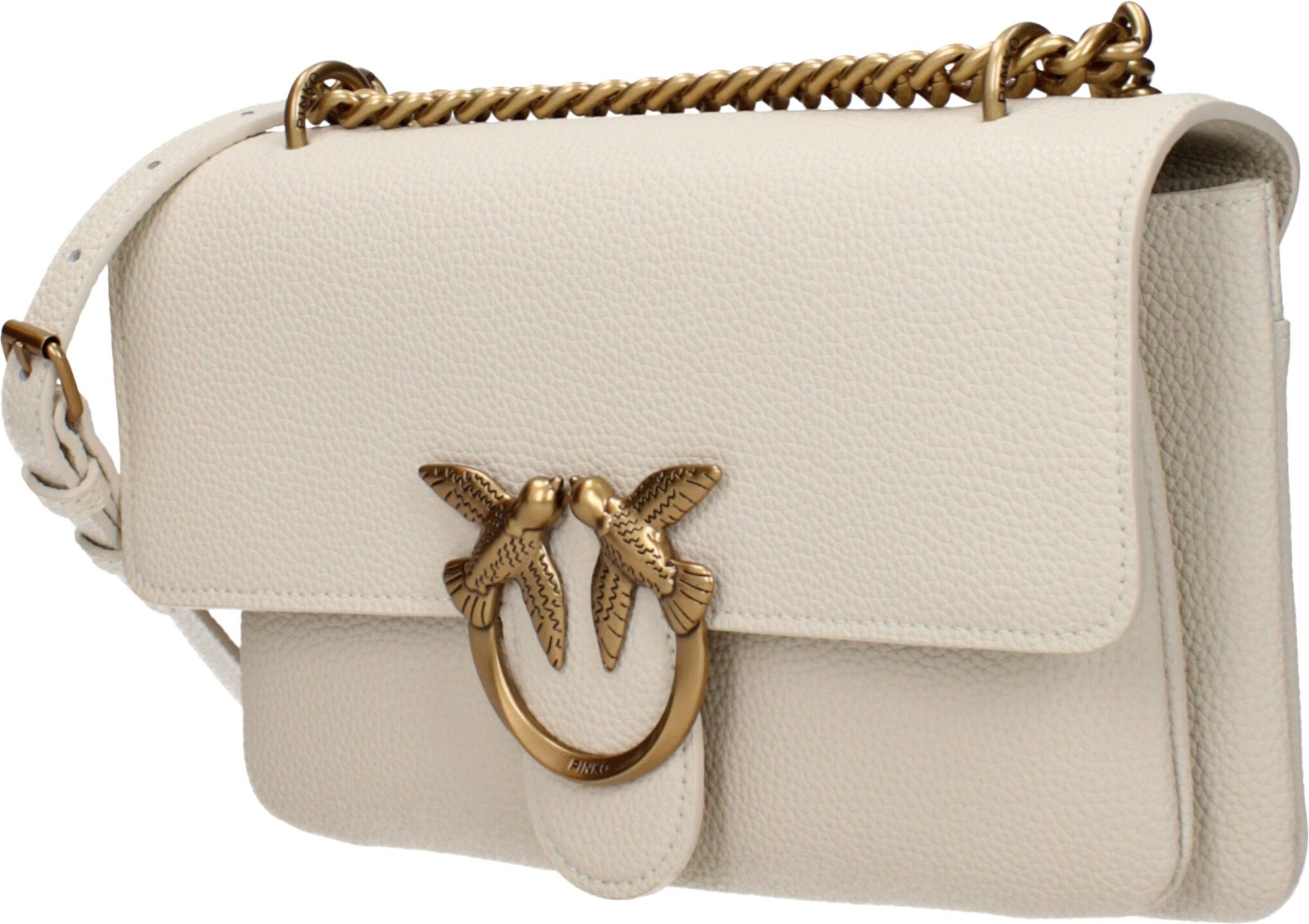 Beige Leather Crossbody Bag