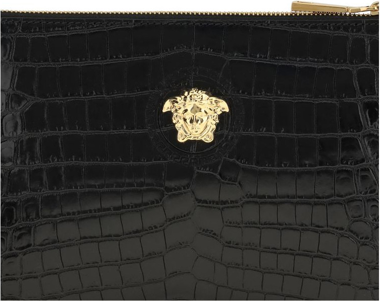 Кошелек Versace Черная телячья кожа Bos Taurus