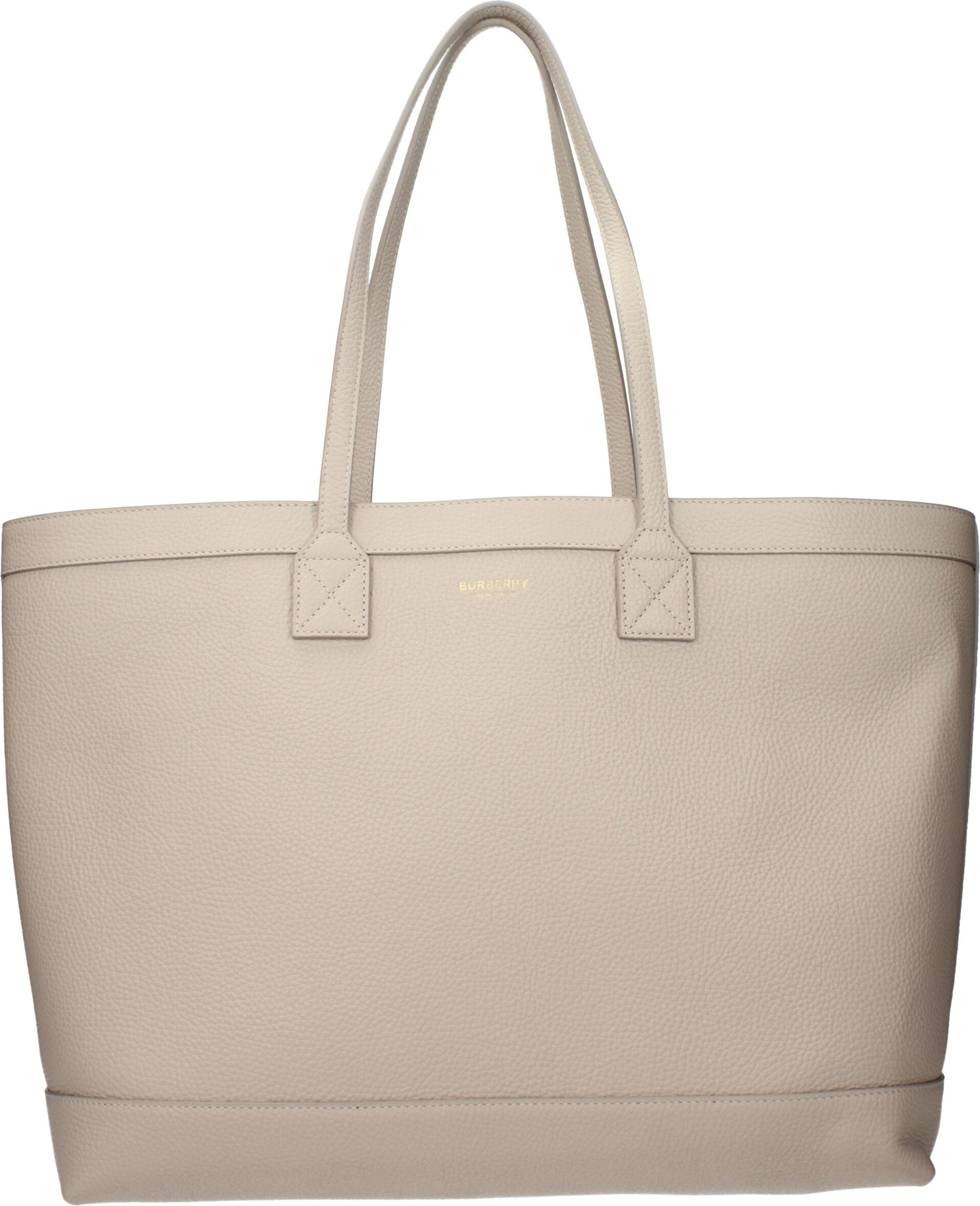 Beige Leather Shoulder Bag Burberry