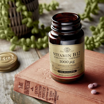 Food Supplement Solgar Vitamin B12 Sublingual Chewable Nuggets