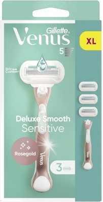 Razor Gillette Deluxe Smooth Sensitive Rose Gold Razor
