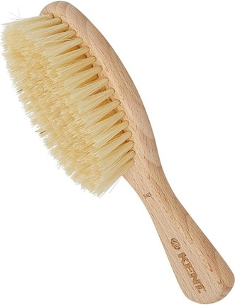 Brush Kent Baby Soft Bristle Beechwood Brush with Canvas Travel Pouch