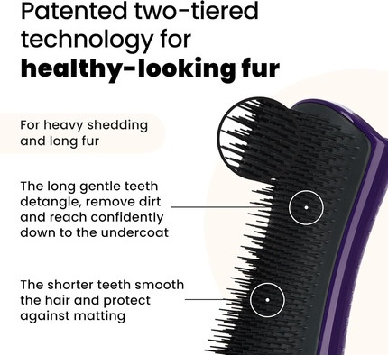 Detangling Brush Tangle Teezer Large Pet Teezer De-Shedding Grooming Brush for Dry Hair or Bath