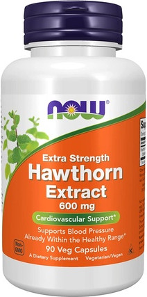 Vitamin Extract Now Foods Hawthorn Extract 600mg Extra Strength Cardiovascular Support