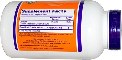 Mineral Supplement Coral Calcium Now Foods