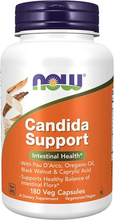 Now Foods Candida Support Kapseln mit Pau D'Arco, Oregano Öl, Schwarze Walnuss & Caprylsäure
