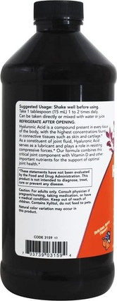Liquid Hyaluronic Acid Now Foods