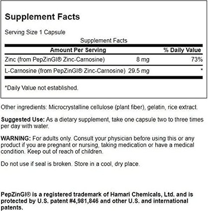 Supplement Swanson Zink-Carnosine