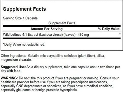 Herbal Supplement Swanson Wild Lettuce