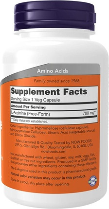 L-Arginin Nahrungsergänzung Now Foods