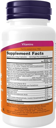 Vegetable Capsules Now Foods Co-Enzyme B-Complex