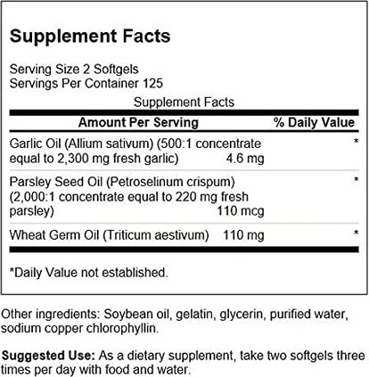 Supplement Swanson Garlic & Parsley