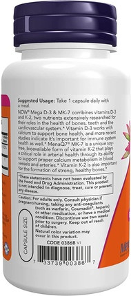 Now Foods Mega D-3 & MK-7 Nahrungsergänzungsmittel