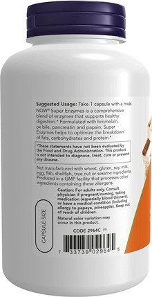 Now Foods Super Enzymes with Bromelain zur Verdauungsunterstützung