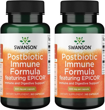 Vitamin Serum Swanson Postbiotic Immune Formula Featuring Epicor 500mg 60 Capsules