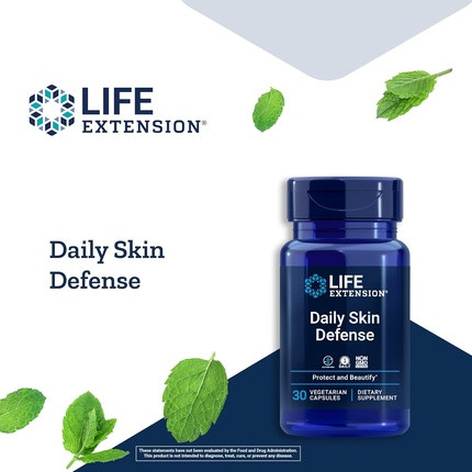 Vitamin Serum Life Extension Daily Skin Defense Beauty Health Formula Supplement