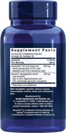 Supplement Life Extension Life Extension Ashwagandha Plus Calm & Focus