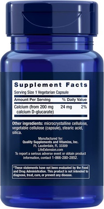 Mineral Supplement Life Extension Calcium D-Glucarat