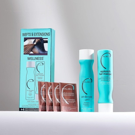 Hair Care Set Malibu C Wefts and Extensions Wellness Hair Collection