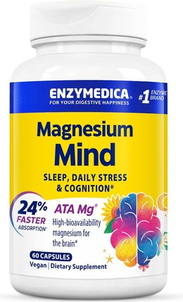 Nahrungsergänzungsmittel Enzymedica Magnesium Mind mit ATA Mg 24