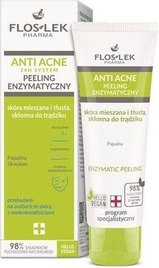 Enzymatisches Peeling Floslek Anti Akne 24h System