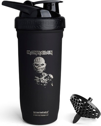 Protein Shaker Bottle Smartshake Rockband Reforce Stainless Steel