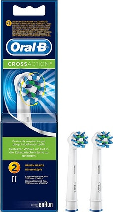 Ersatz-Bürstenköpfe Oral-B CrossAction Packung mit 2 Stück