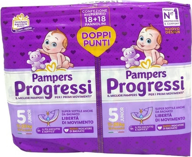 Windeln Pampers Progressi Größe 5 Junior Packung 36 Doppelpack