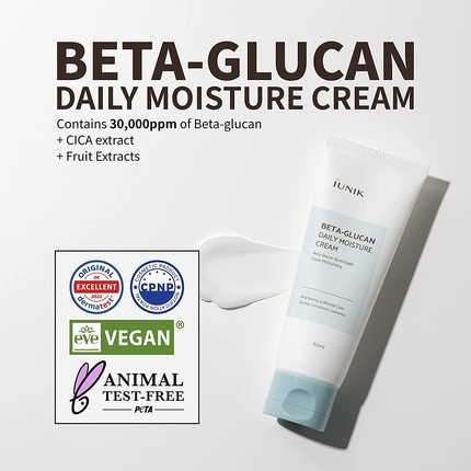 Face Cream Iunik Beta-Glucan Daily Moisture Cream