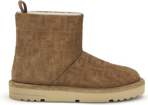 Ботильоны Fendi из коричневой кожи