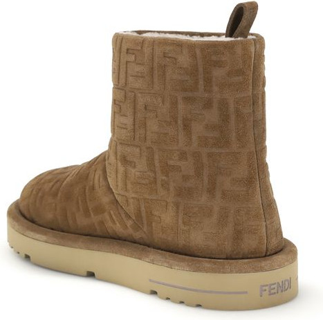 Ботильоны Fendi из коричневой кожи