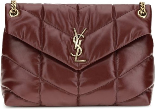 Bordo dana koja juri svilena kožna torba Saint Laurent