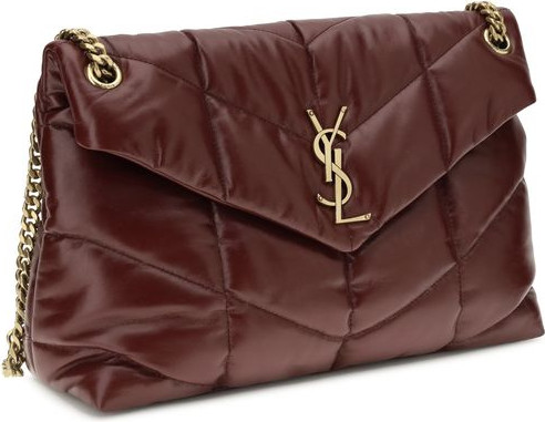 Bordo dana koja juri svilena kožna torba Saint Laurent