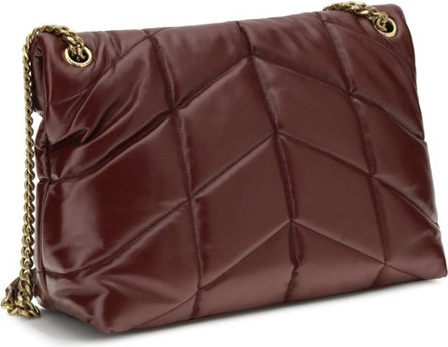 Bordo dana koja juri svilena kožna torba Saint Laurent