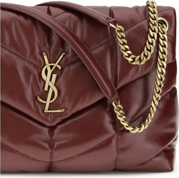Bordo dana koja juri svilena kožna torba Saint Laurent