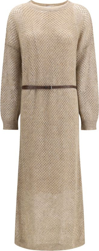 Brunello Cucinelli Beige Mohair Casual Dress