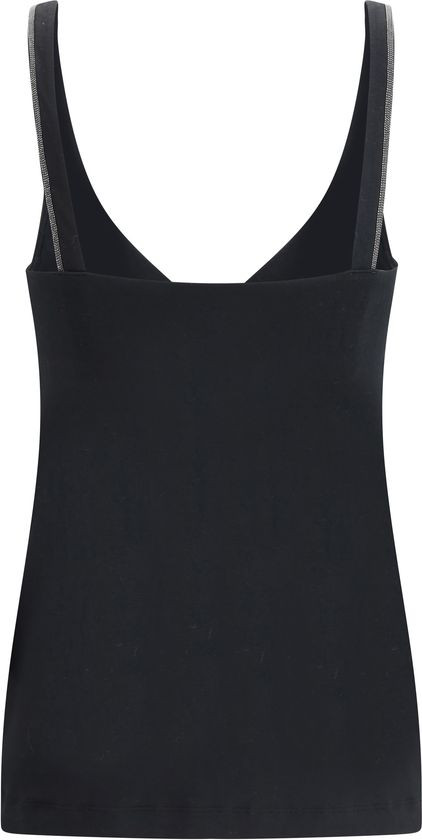 Черный хлопковый топ Brunello Cucinelli