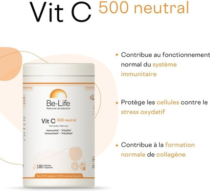 Food Supplement Be Life Belife Vitamin C 500 Neutral