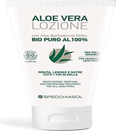 Body Lotion Specchiasol Aloe Vera Organic Pure 100%