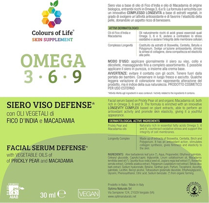 Feuchtigkeitsspendendes Serum Colours Of Life Defense Gesichts-Serum