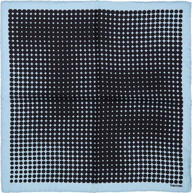 Blue Silk Pocket Square Tom Ford
