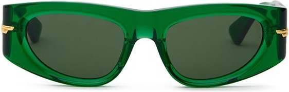 Bottega Veneta Green Acetate Sunglasses