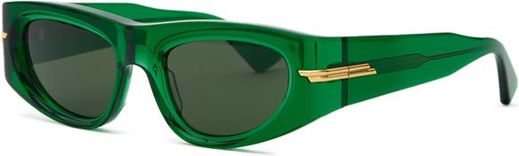 Bottega Veneta Green Acetate Sunglasses