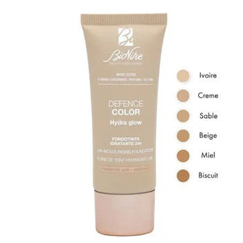 Foundation Bionike Defence Color Hydra Glow Foundation Moisturizing 24 Hours with Hyaluronic Acid and SPF 15 for Normal and Dry Skin Antioxidant and Protective Gives a Radiant 105 Honey