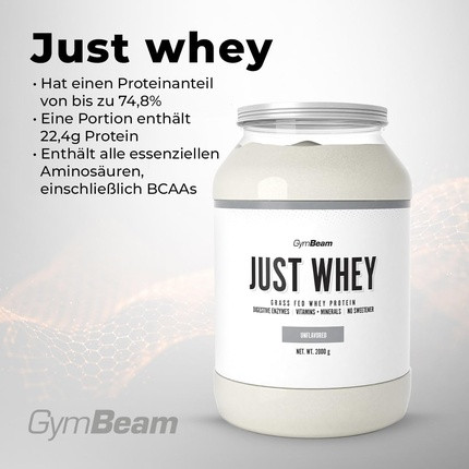 Сывороточный протеиновый порошок Gymbeam Just Whey Protein Многокомпонентный сывороточный протеиновый порошок от пастбищ