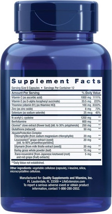 Life Extension Anti-Alcohol Complex Nahrungsergänzungsmittel